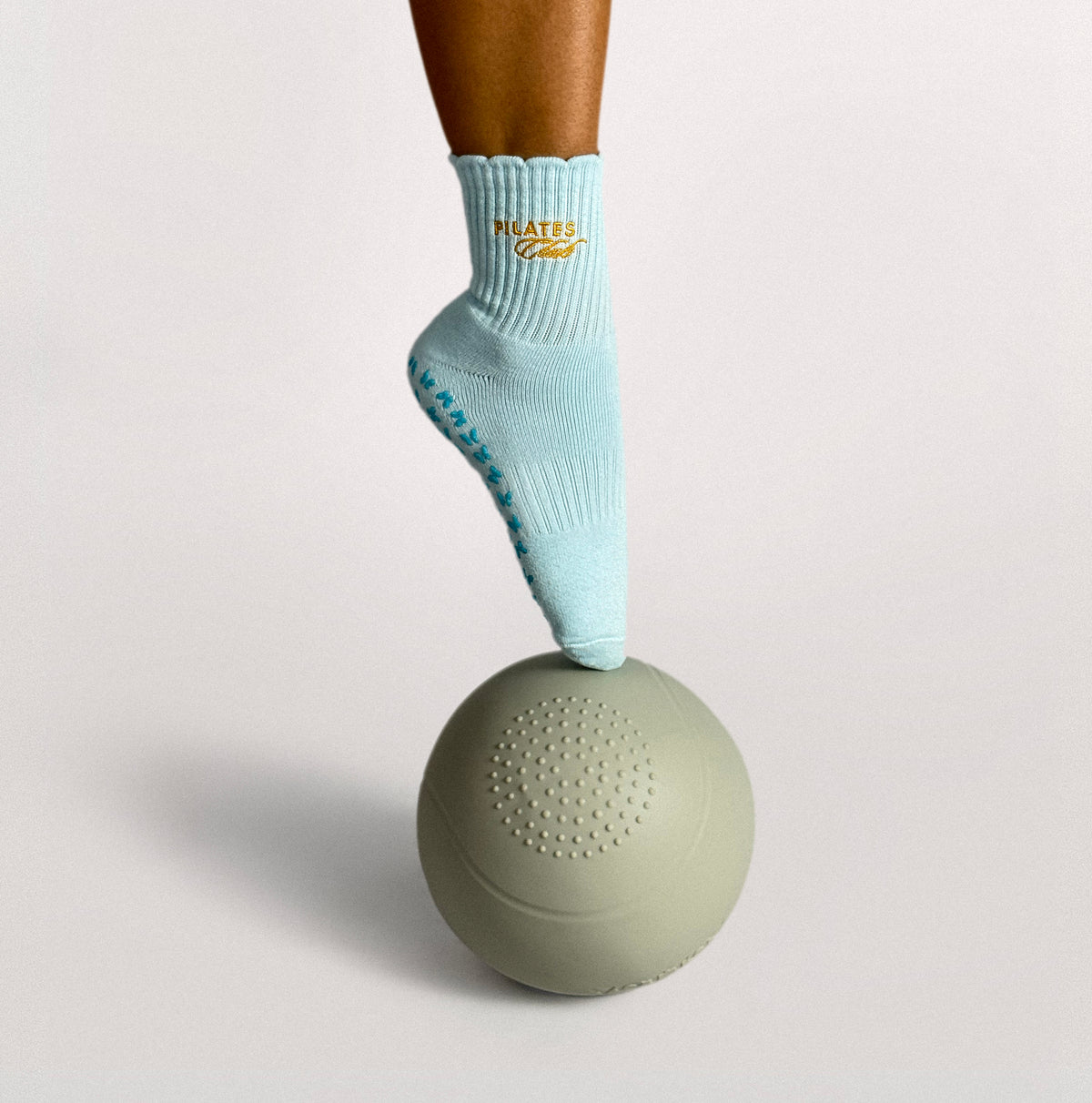 Pilates Club Grip Crew Socks - Powder Blue